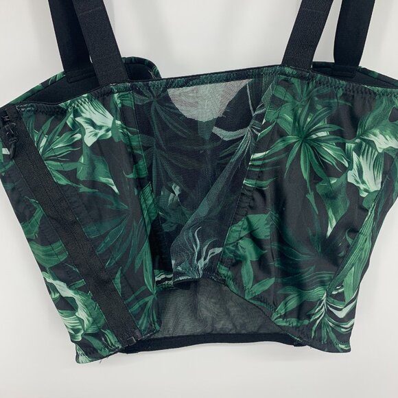 Victoria's Secret Corset Longline Bra Very Sexy Palm Leaf Shine Strap - Picture 10 of 15